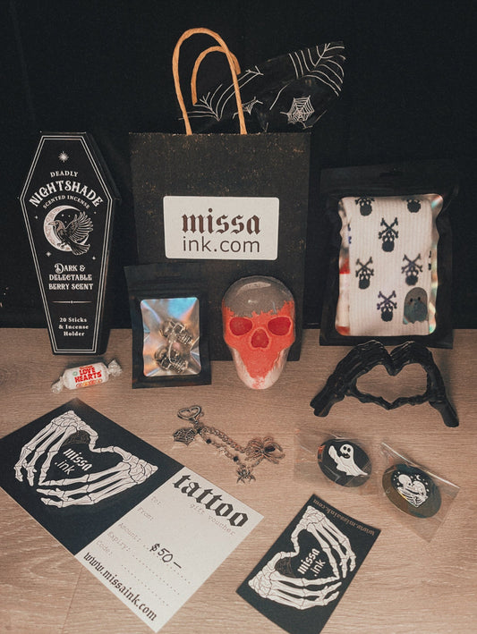 Spooky Gift Bag #1 (BONUS $50 tattoo voucher!) **$150 Value