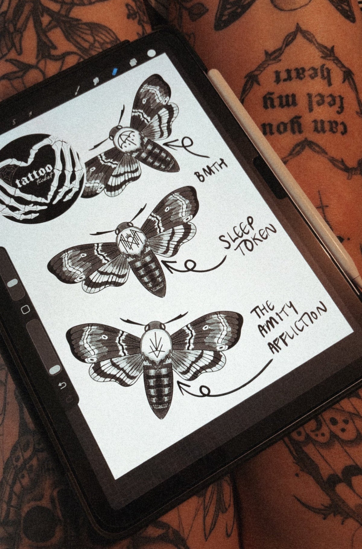 ‘Band Moths’ Tattoo Ticket inc Bring Me The Horizon
