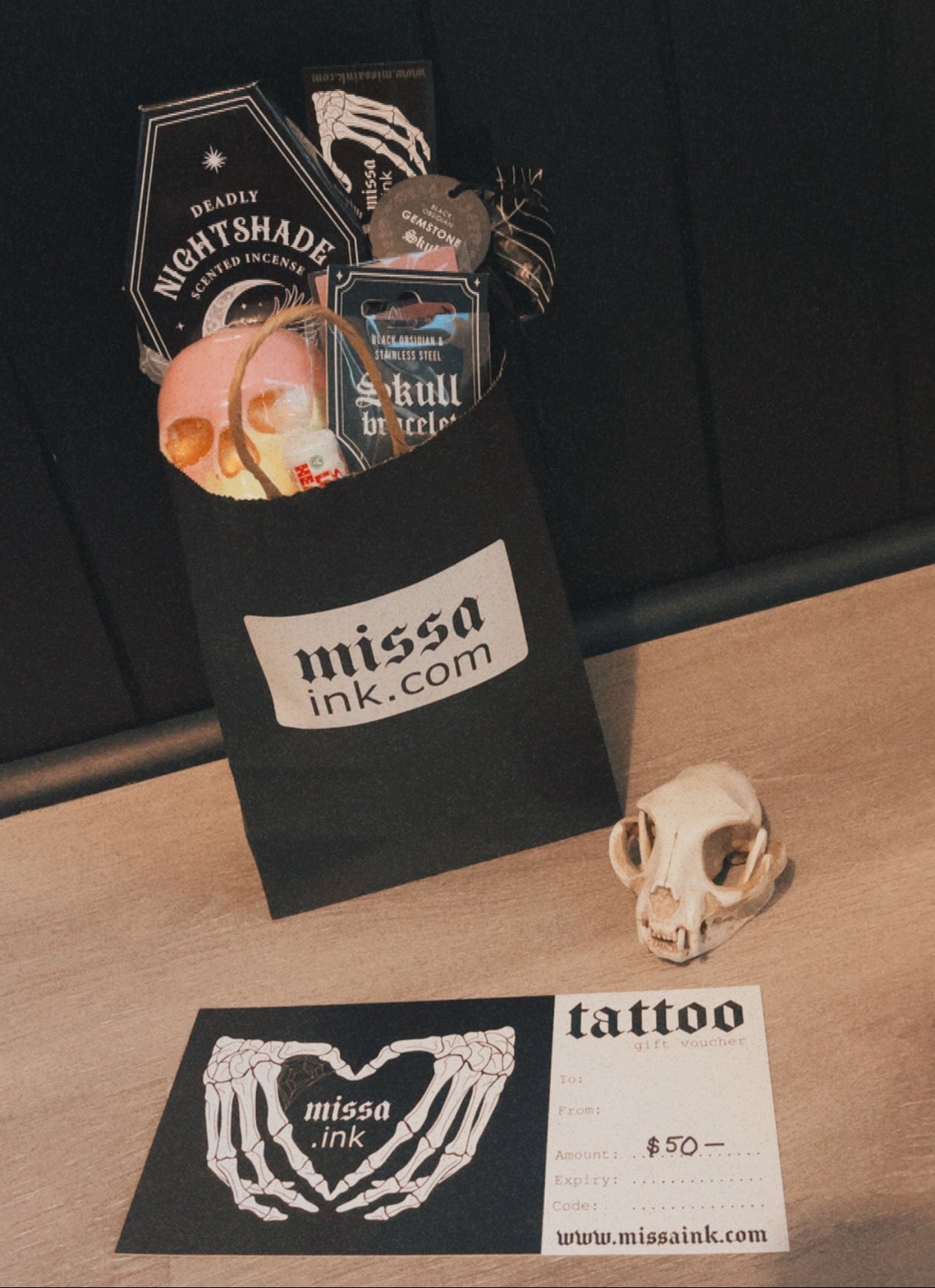 Spooky Gift Bag #2 (BONUS $50 tattoo voucher!) **$200 Value