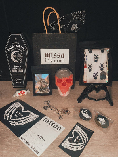 Spooky Gift Bag #1 (BONUS $50 tattoo voucher!) **$150 Value