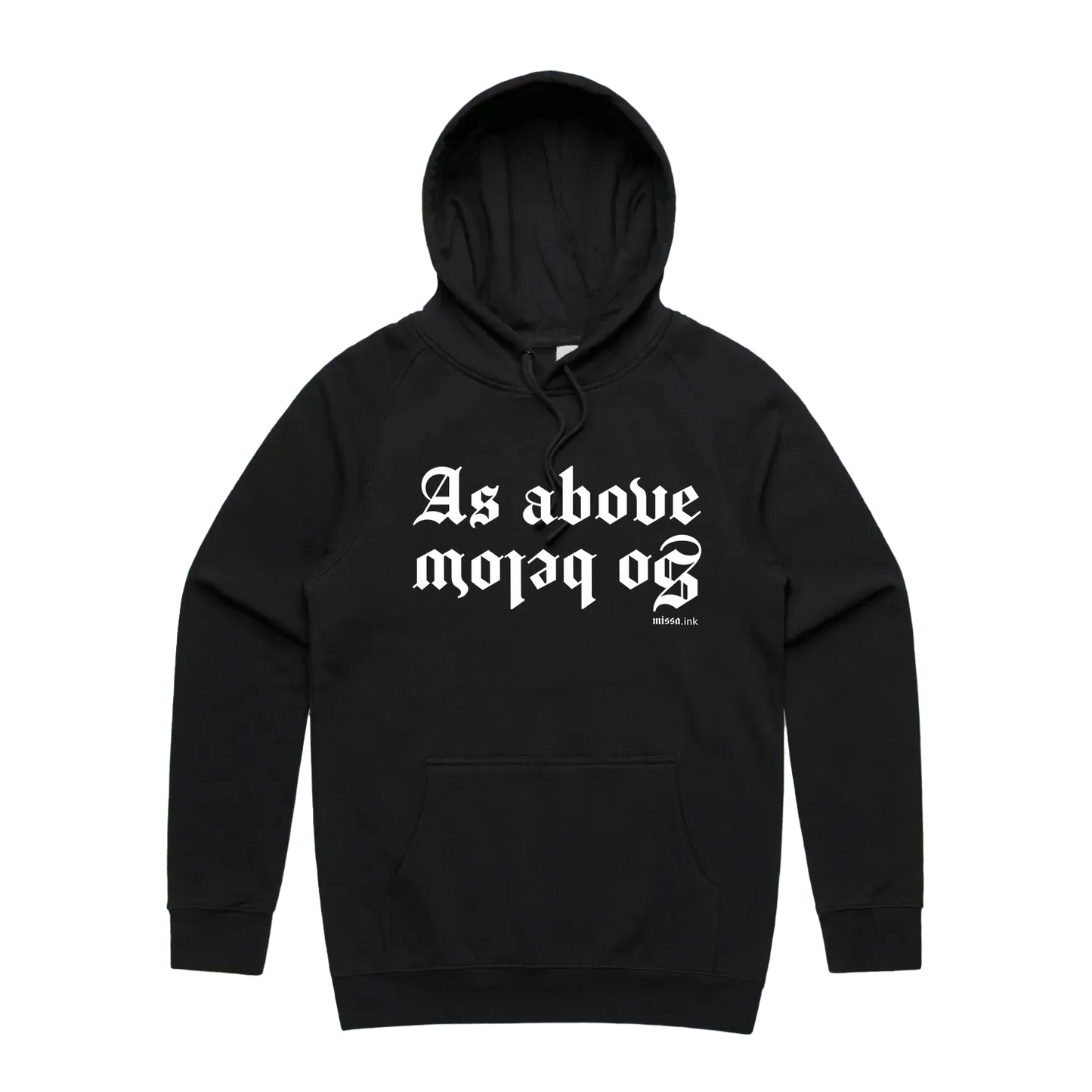 Black front flat lay