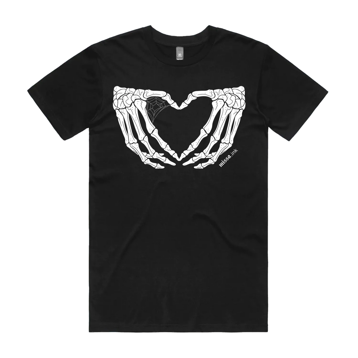 Black front flat lay