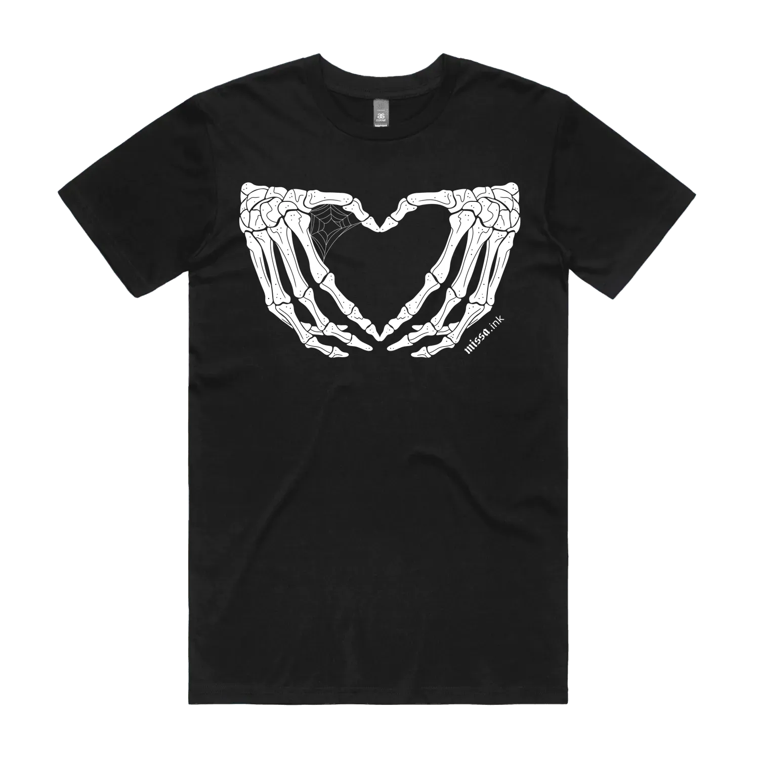 Black front flat lay