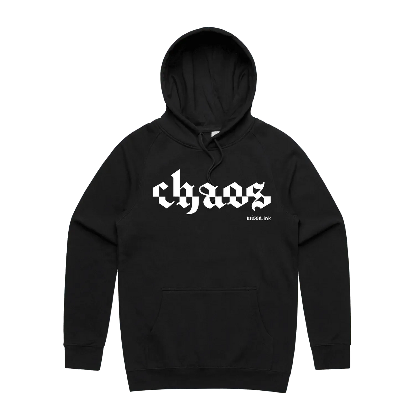 Black front flat lay