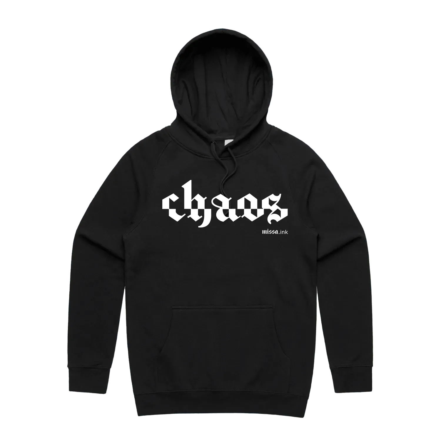 Black front flat lay