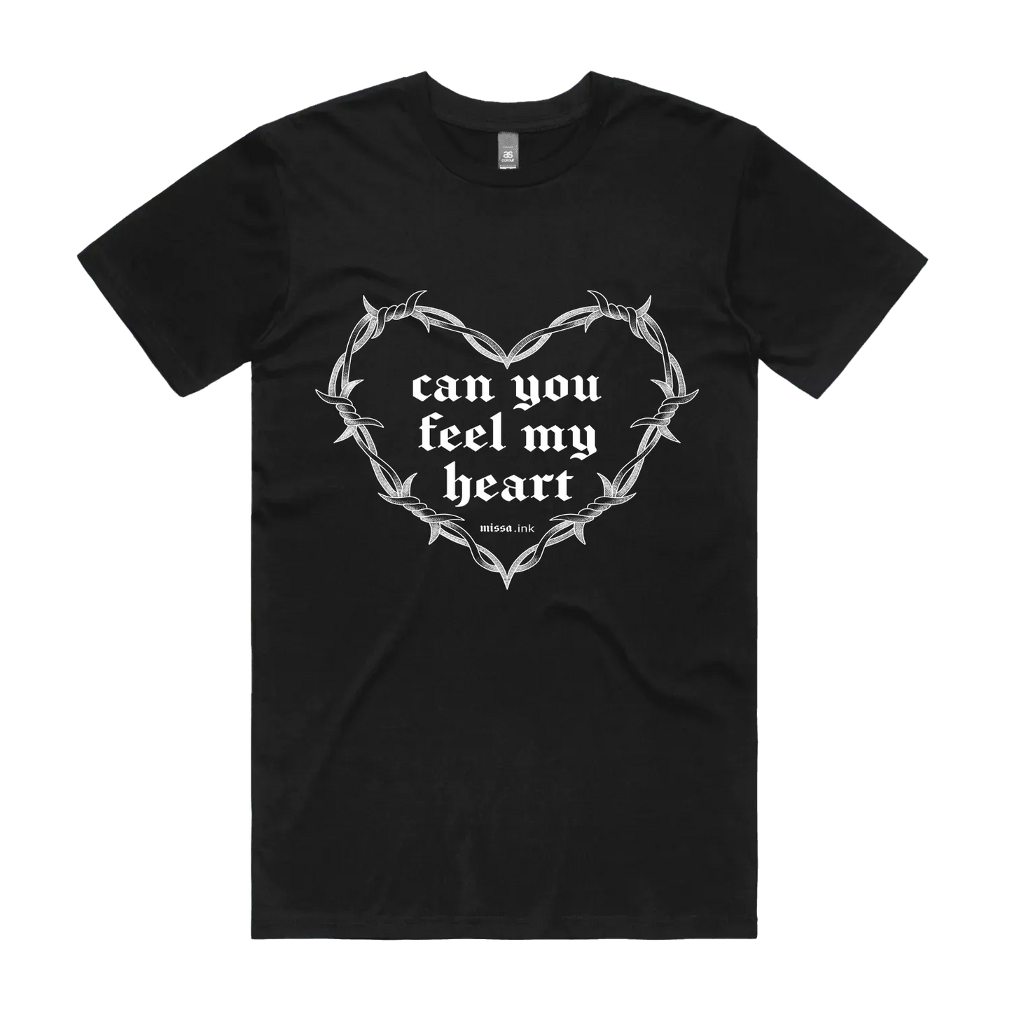 Black front flat lay