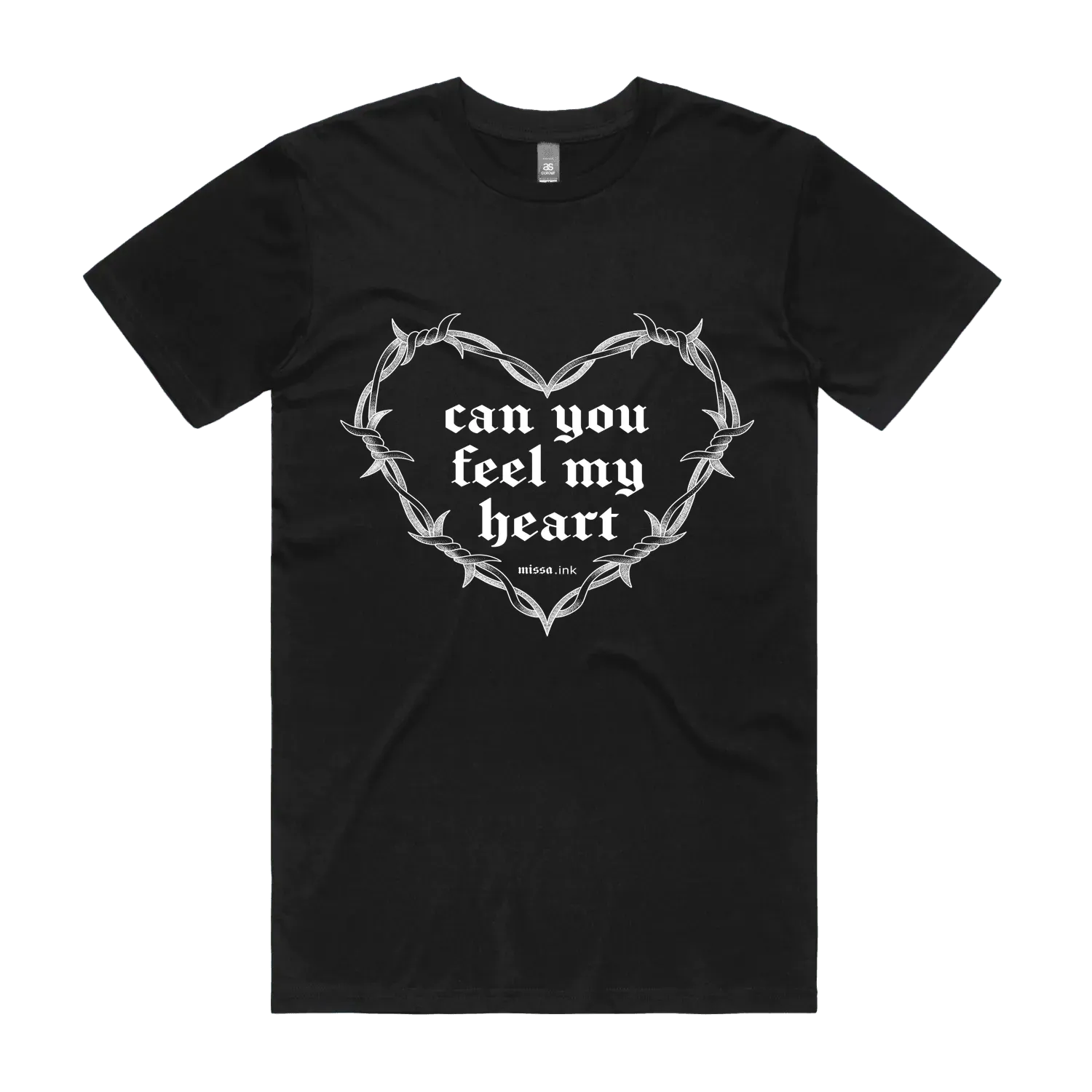 Black front flat lay