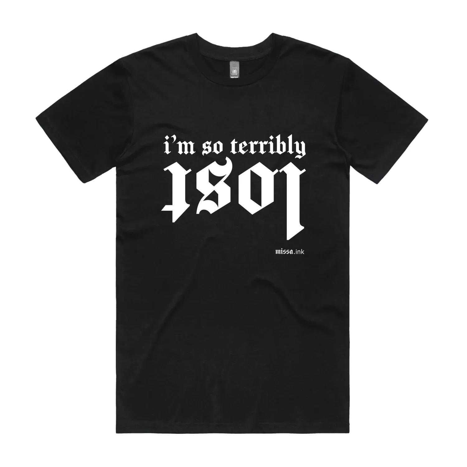 Black front flat lay