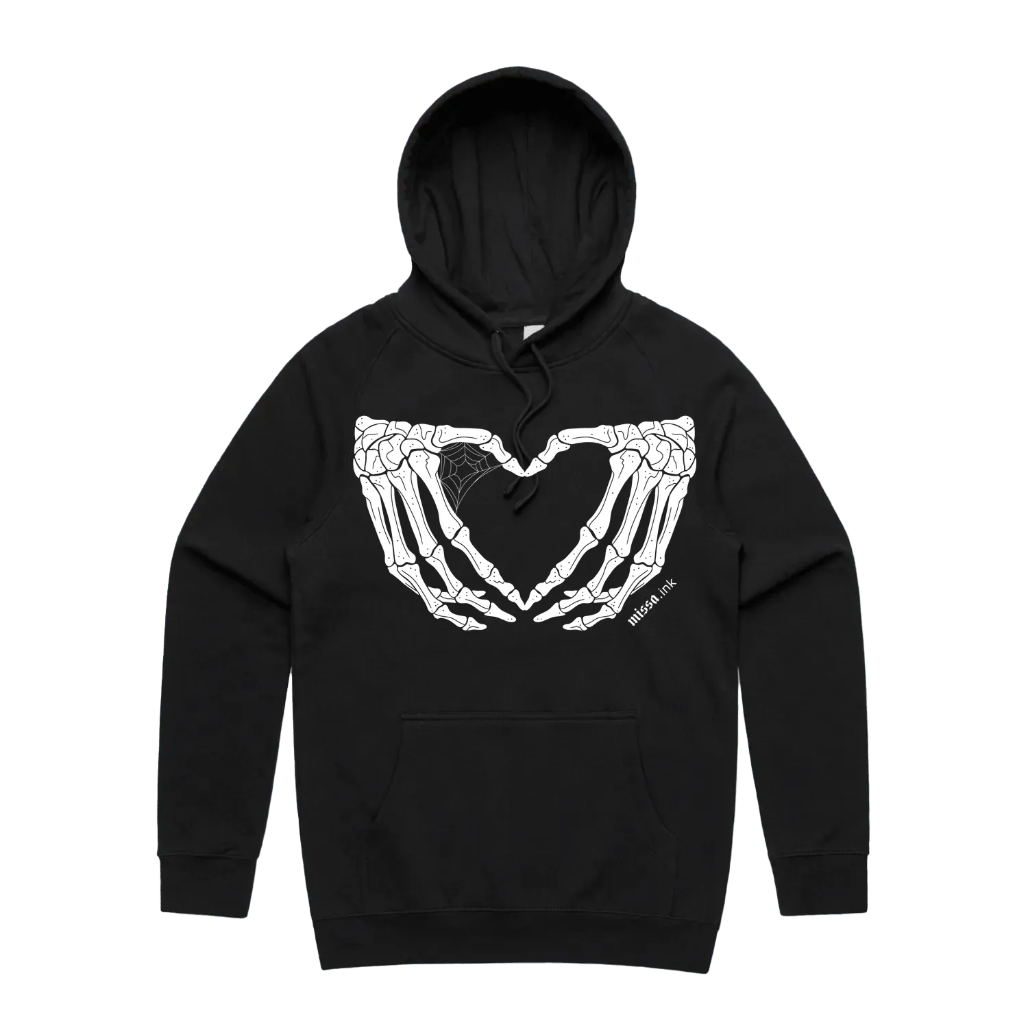 Black front flat lay