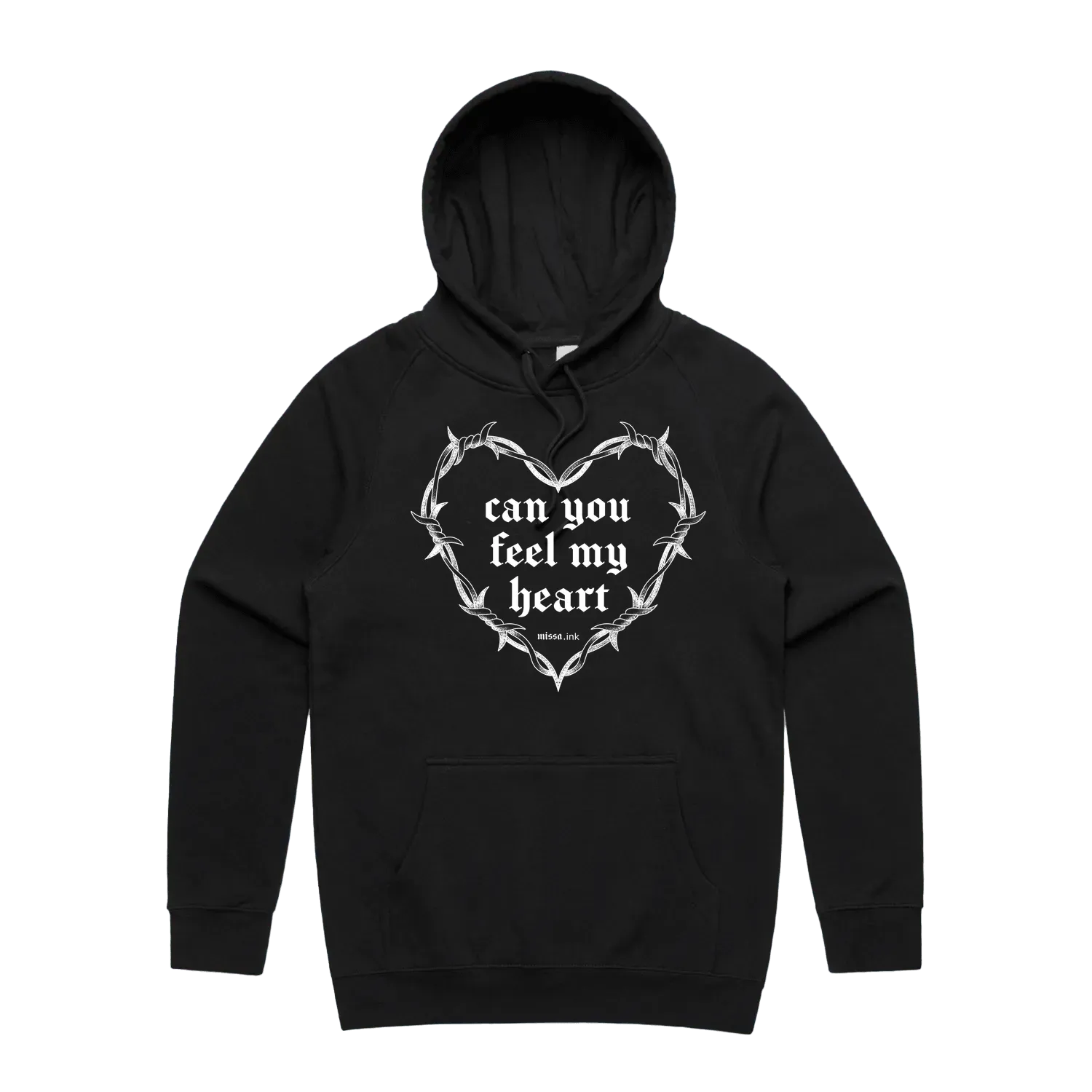 Black front flat lay