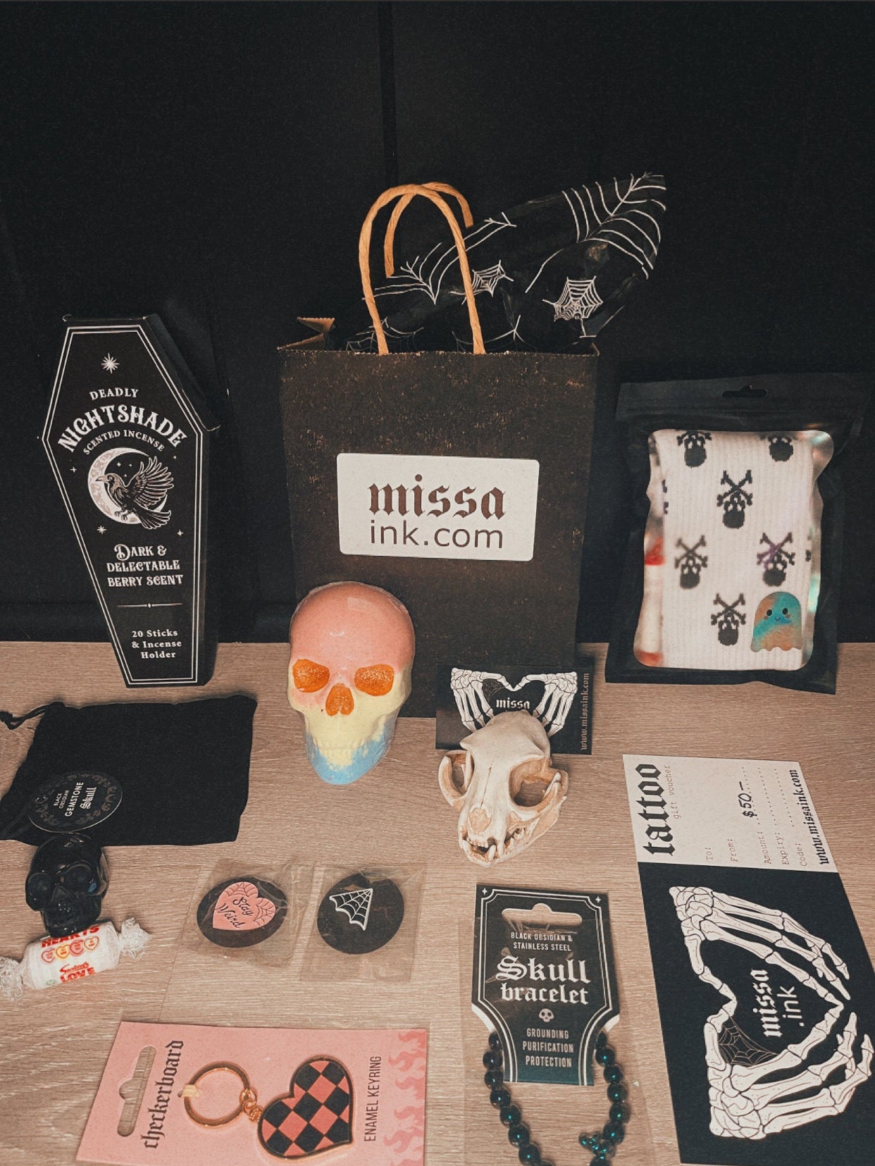 Spooky Gift Bag #2 (BONUS $50 tattoo voucher!) **$200 Value