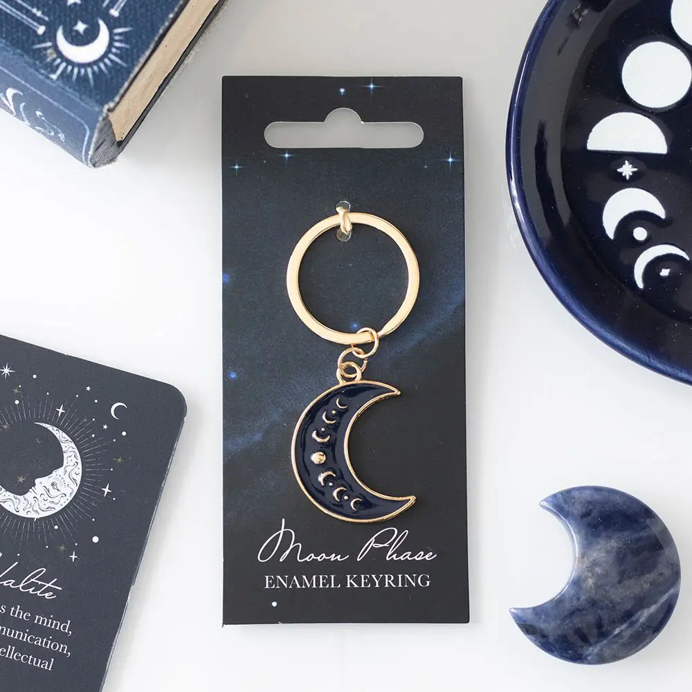 Luna Moon Phase Keyring