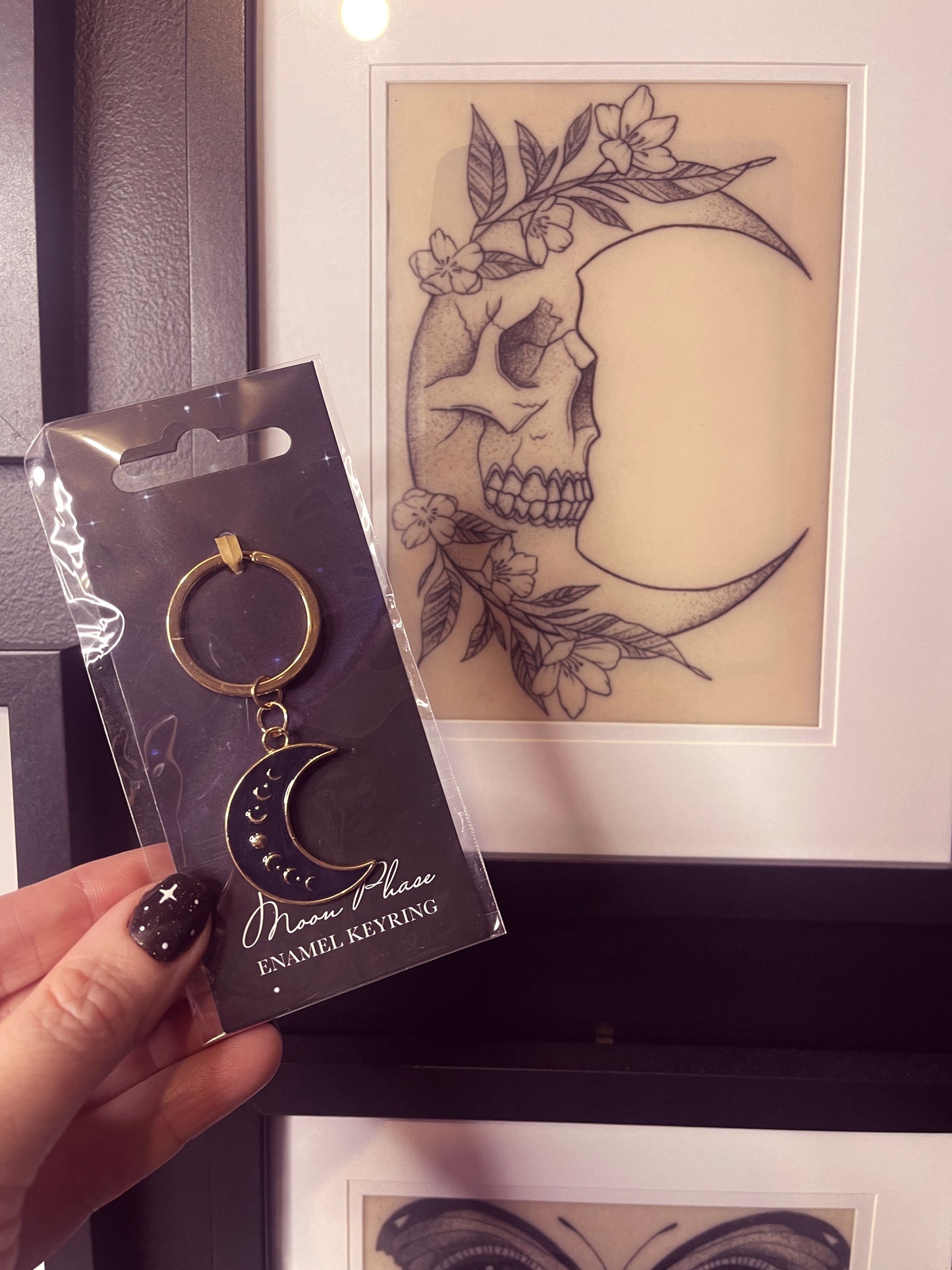 Luna Moon Phase Keyring