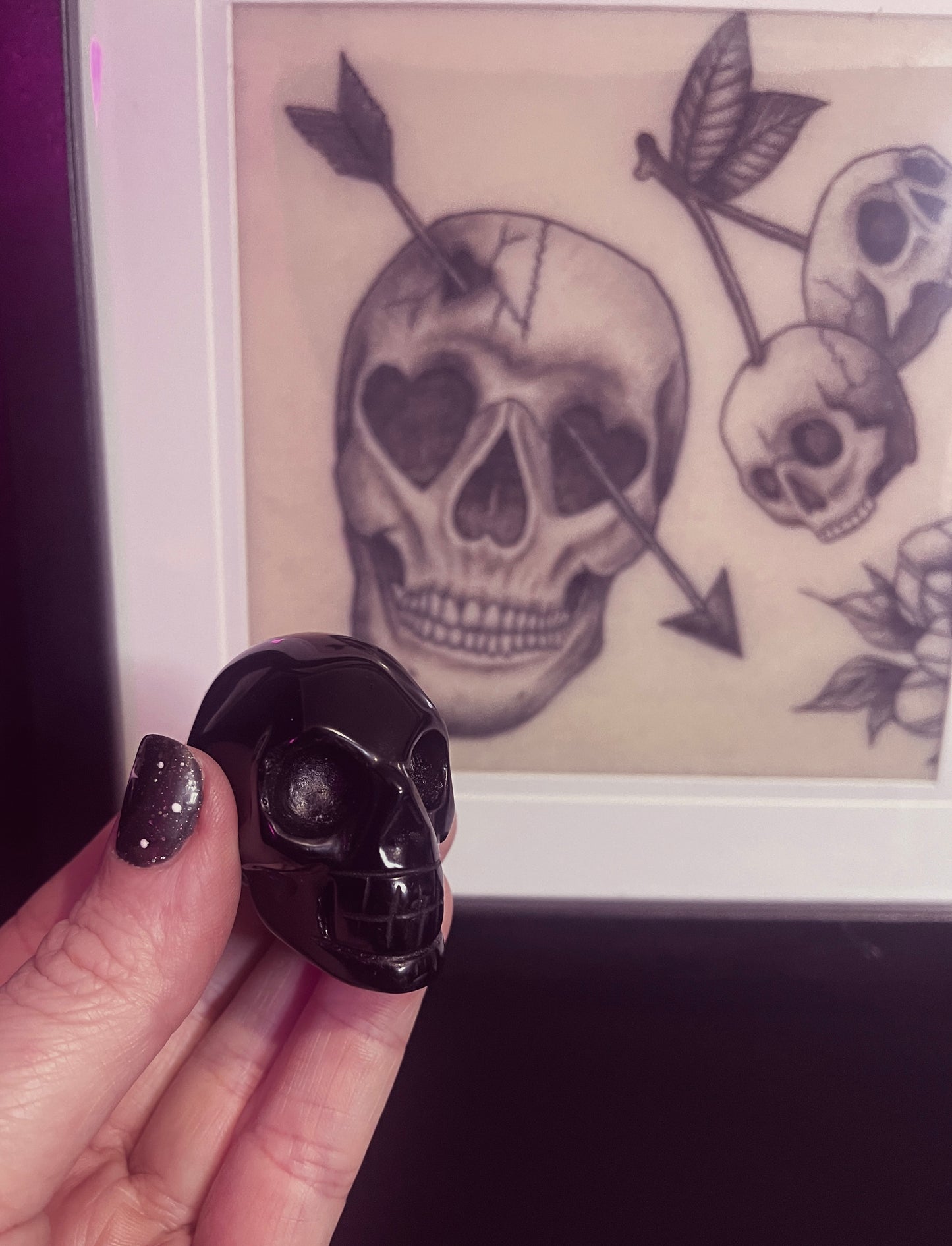 Black Obsidian Crystal Skull